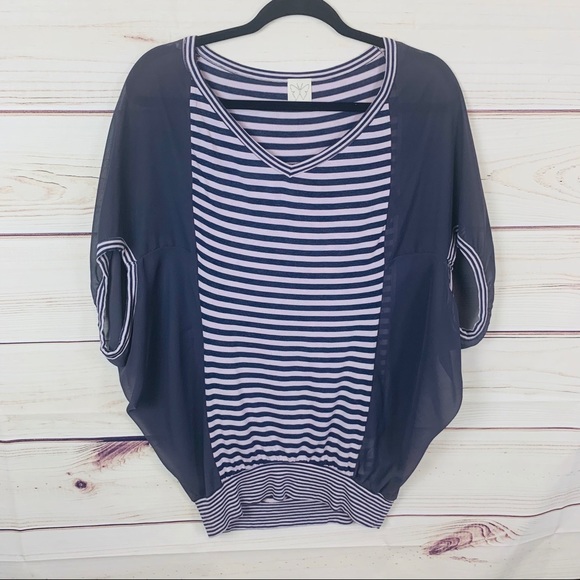 Ella Moss Bellah striped dolman top nwot - Picture 2 of 8